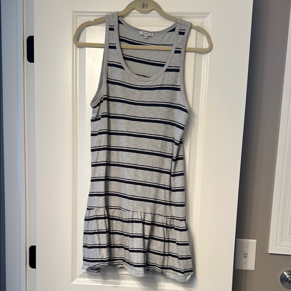 Striped blue and dark blue Sleeveless Dress